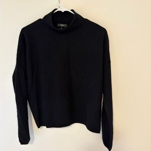 Nordstrom Aqua Black Mockneck Sweater XS